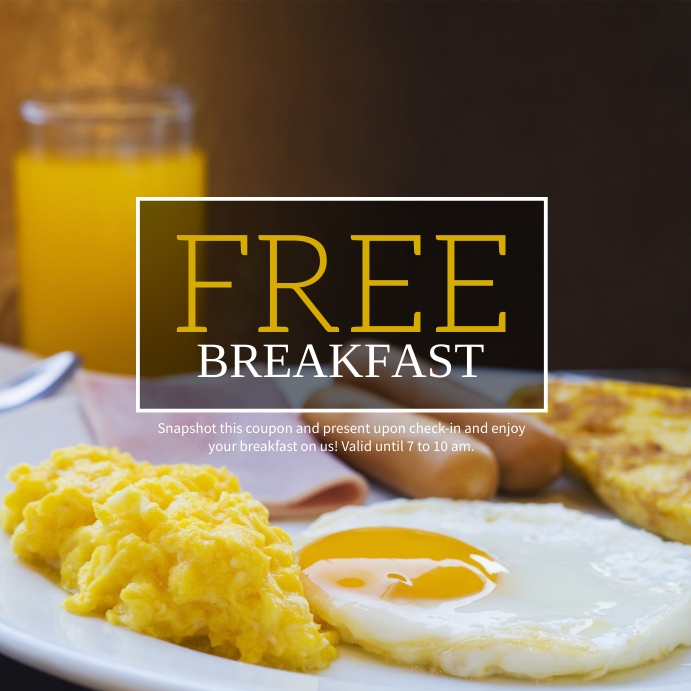 Breakfast Promo Design Free Breakfast Offer Template | PosterMyWall