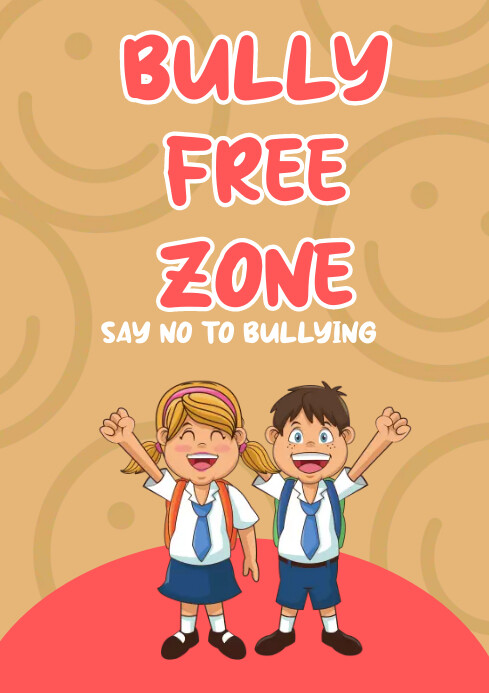 Bully Zero Program No Bullying Zone Poster