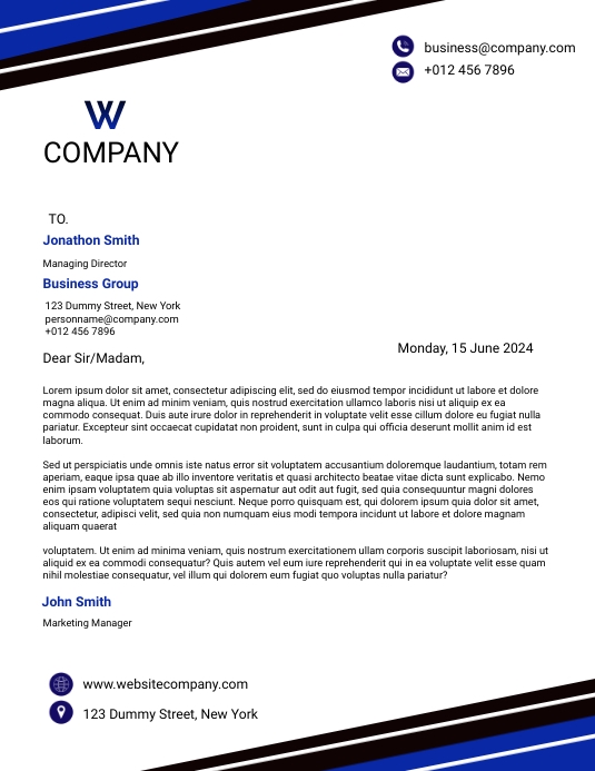 free business letterhead templates Flyer (US Letter)