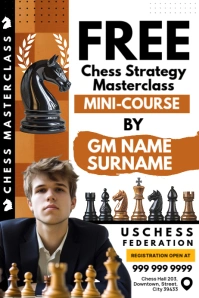 Free Chess Mini Course Cover Template Poster