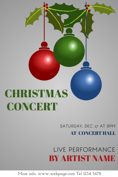 Free Christmas Party Flyer Template Affiche