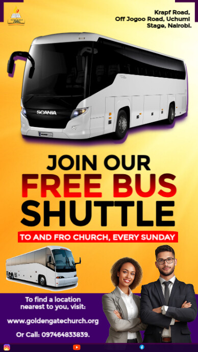 Free Church Transportation Instagram Story template