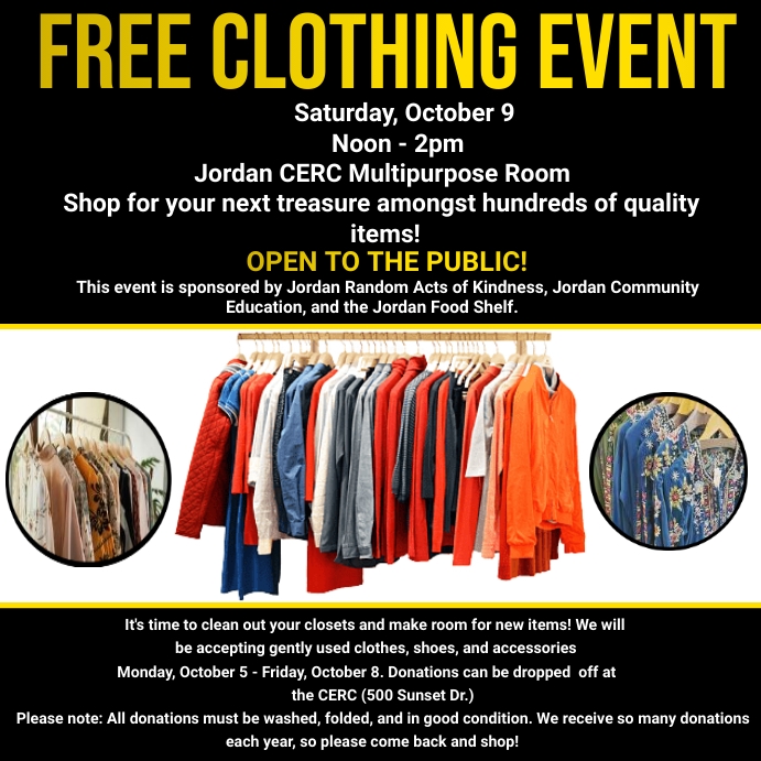 free clothing event flyer Template PosterMyWall