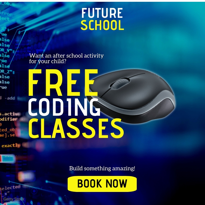 Poster Kelas Coding Gratis Templat | PosterMyWall