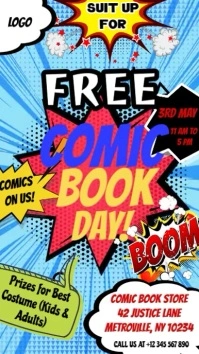 Free Comic Book Day Instagram Story Template