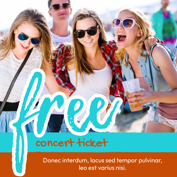 Free Concert Ticket Design Template