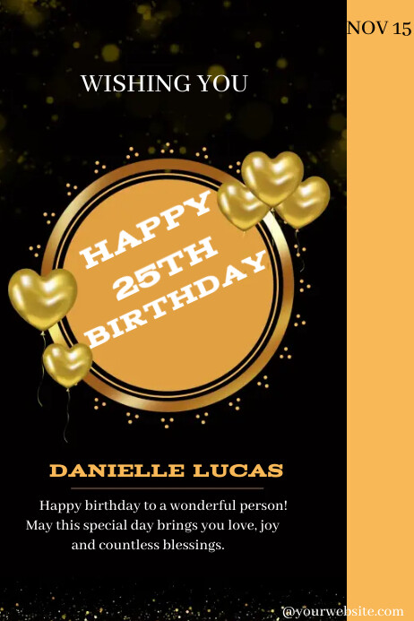 Free custom printable birthday flyer template Affiche