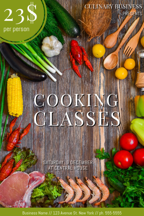 Free Customizable Cooking Classes School Poster Template Postermywall