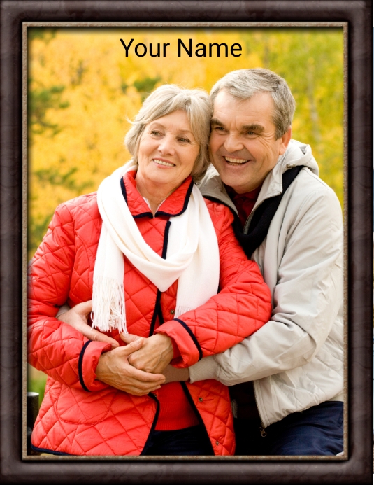 free customize photo frame and print a4 size Flyer (US Letter) template