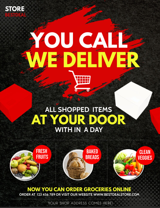 Free Delivery Home Delivery Covid 19 Template Postermywall