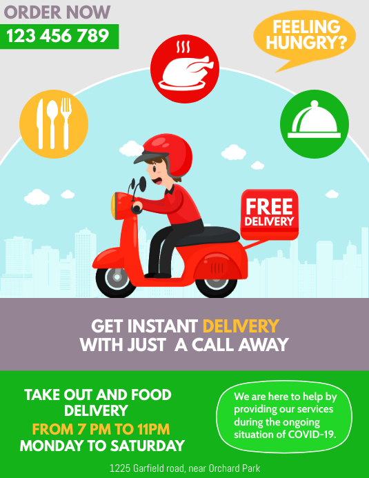 Pengiriman Gratis Pengiriman Rumah Covid 19 Templat Postermywall