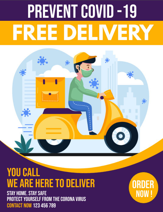 Free delivery, home delivery Template PosterMyWall
