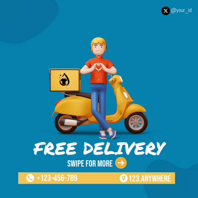 FREE DELIVERY Template | PosterMyWall
