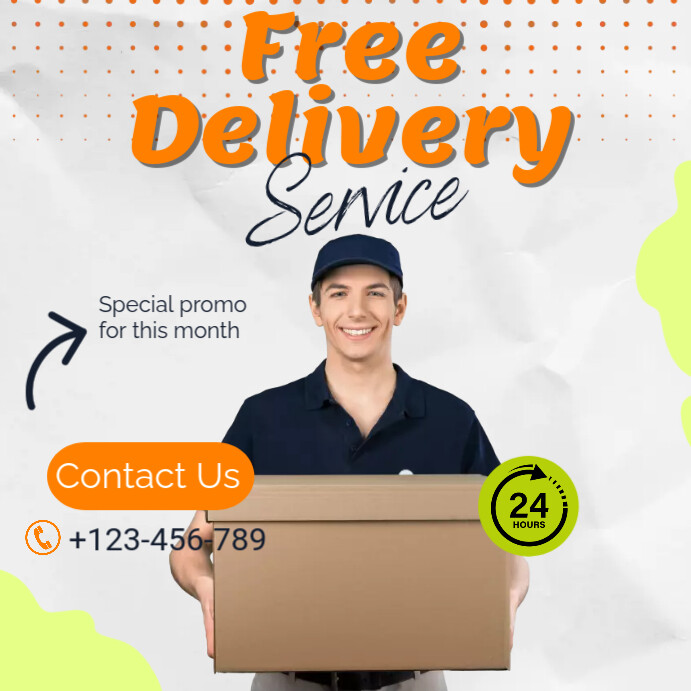 FREE DELIVERY SERVICES Template | PosterMyWall