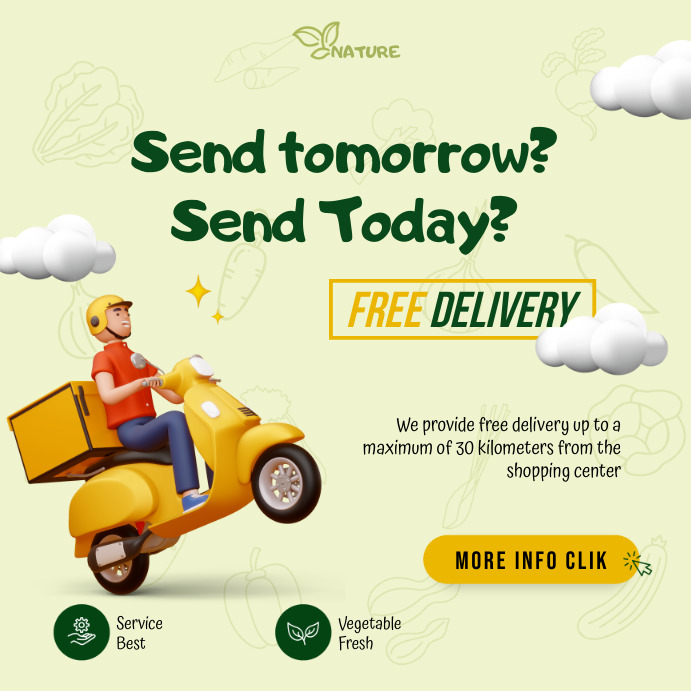 Free Delivery Today and Tomorrow Template PosterMyWall