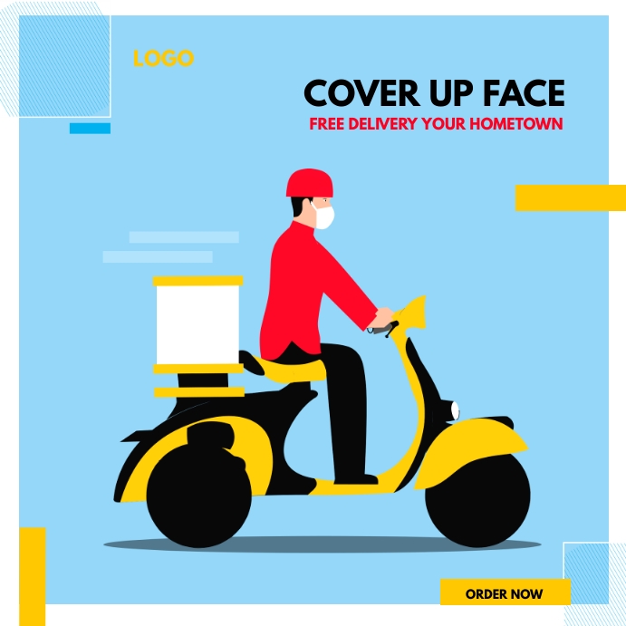 Free Delivery Your Hometown With Safety Instagram Post template