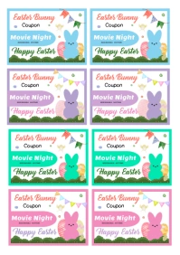 Free editable Easter Coupons A5 template