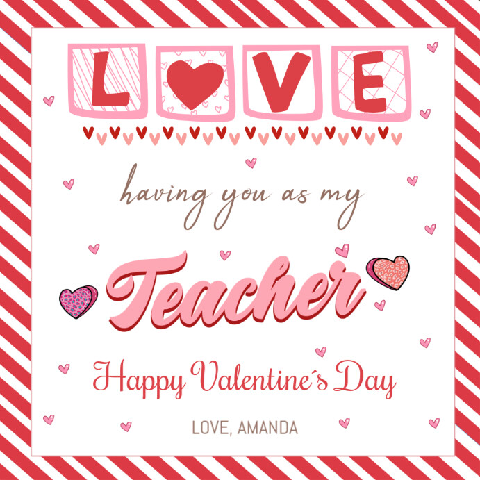 Free editable valentine gift tags, editable valentine gift tags Instagram Post template