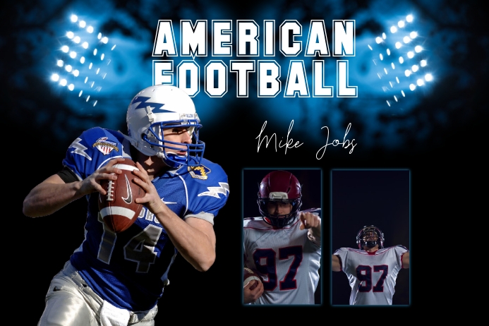 Free football collage templates Cartaz