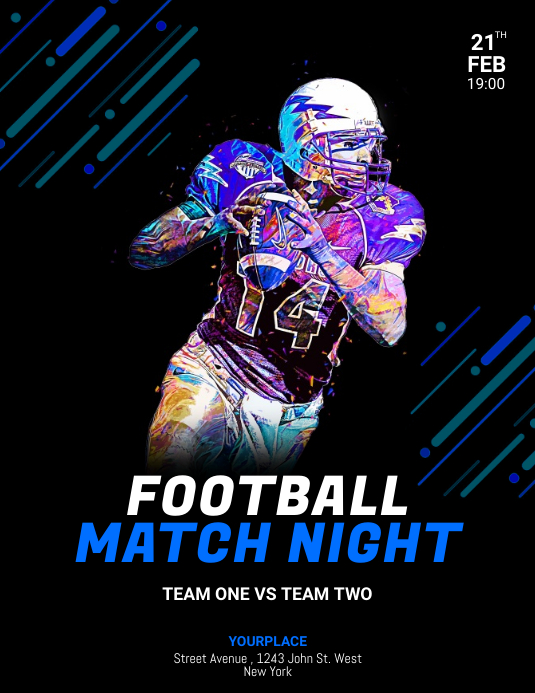 Free Football Flyer Template PosterMyWall