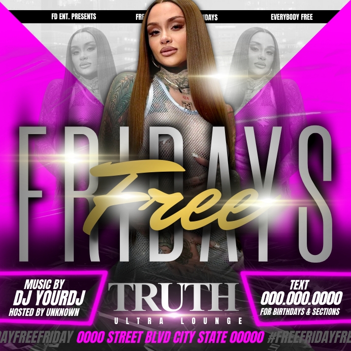 FREE FRIDAYS Template | PosterMyWall