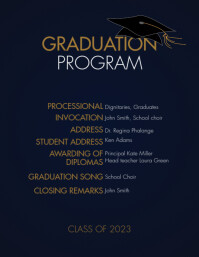 Graduation program Template | PosterMyWall