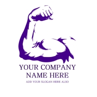 White free gym fitness logo design template Logo
