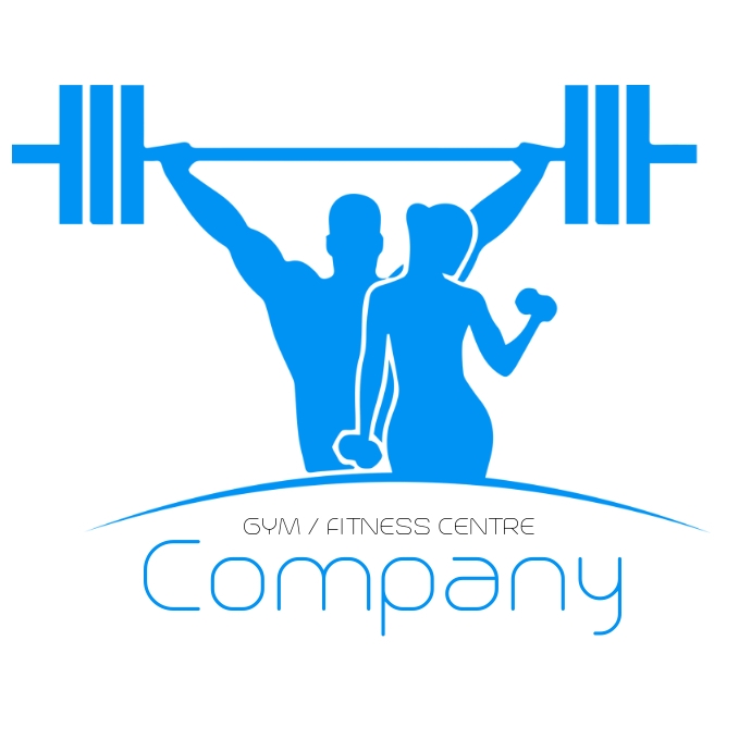 FREE GYM FITNESS logo design template