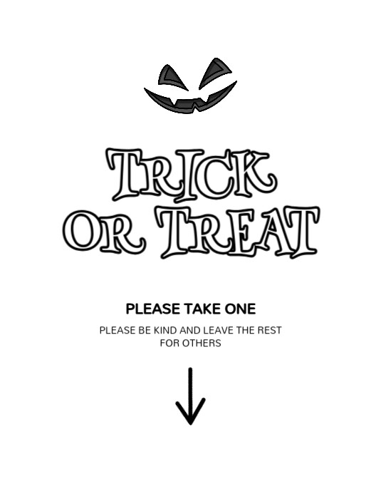 Hallow Sign Template Free Halloween printable sign template เทมเพลต | PosterMyWall