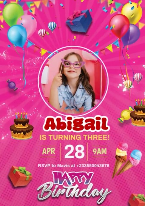 Free Happy Birthday Poster Templates A4