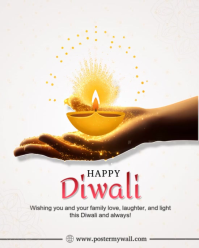 Free Happy Diwali Poster Design Templates Instagram Portrait