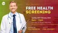 Free Health Screening Service Banner Ad Blog Header template