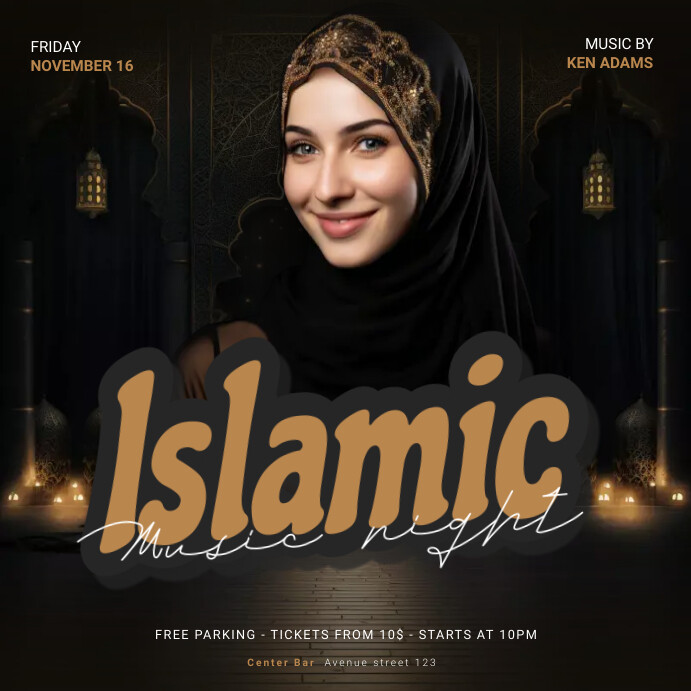 Copy of Free Islamic event promo template Instagram | PosterMyWall