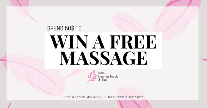 Free massage coupon Immagine condivisa di Facebook template