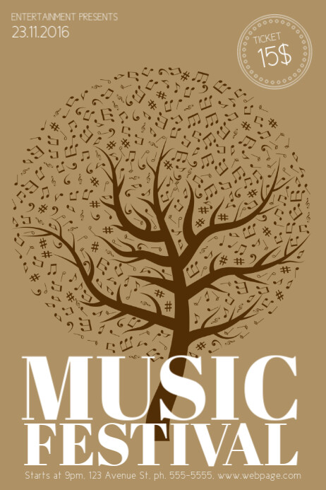 Kostenlose Musikfestival Flyer Vorlage Vorlage Postermywall