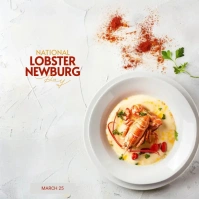 Free National Lobster Newburg Day Template