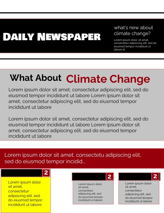 Free Newspaper Template, Editable Newspaper T Ulotka (US Letter)
