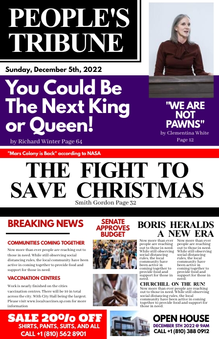 Free Newspaper Template Postermywall Free Newspaper Template Postermywall