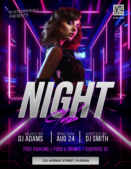 Free Night Club Flyer Template PosterMyWall