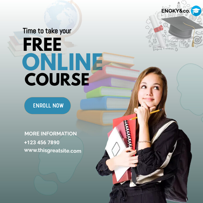 Free Online Course Template | PosterMyWall