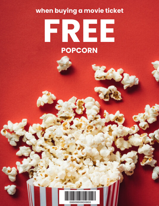 Popcorn Box Poster Free Popcorn poster Template | PosterMyWall