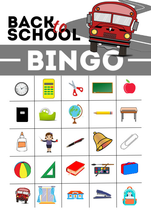 免费打印回学校宾果游戏模板 Postermywall 免费打印回学校宾果游戏模板 Postermywall