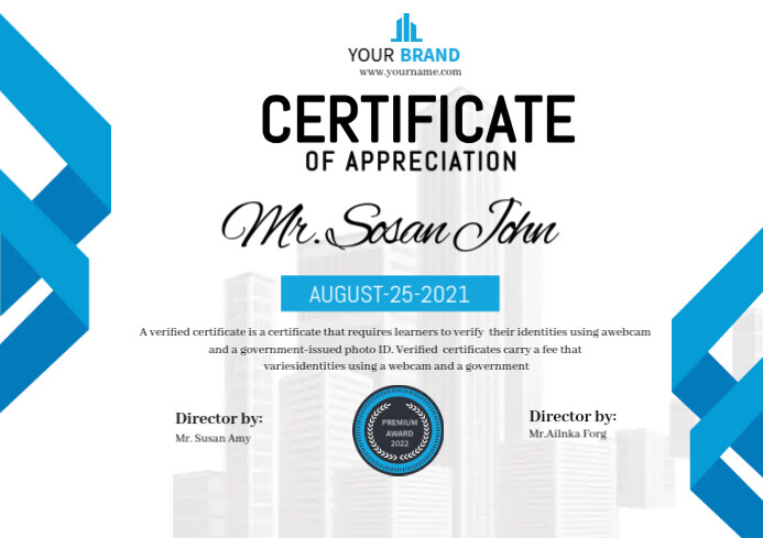 Free Printable Certificate Template PosterMyWall