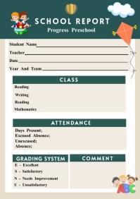 Free Printable Report Card Template PosterMyWall