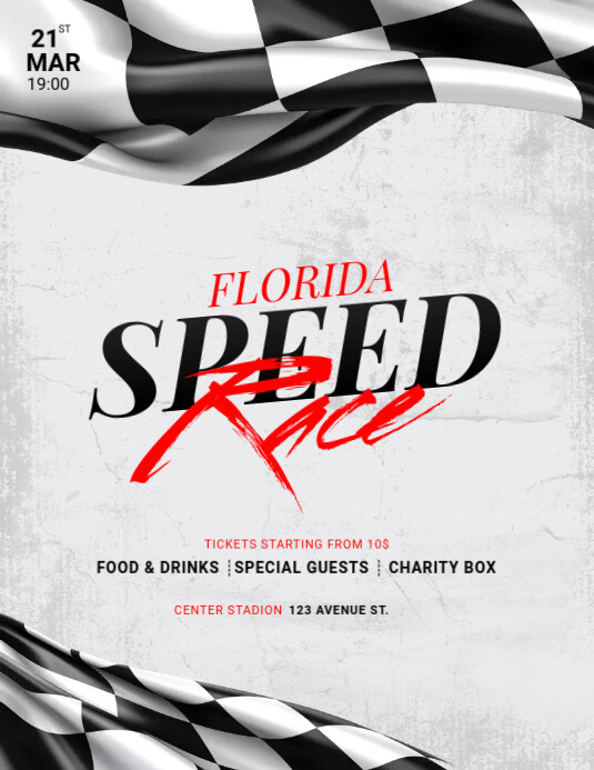 Funny Racing Event Flyer Free Racing Flyer Template | PosterMyWall