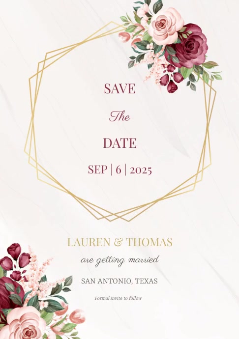 free save the date card template, | PosterMyWall Free save the date card template, | PosterMyWall