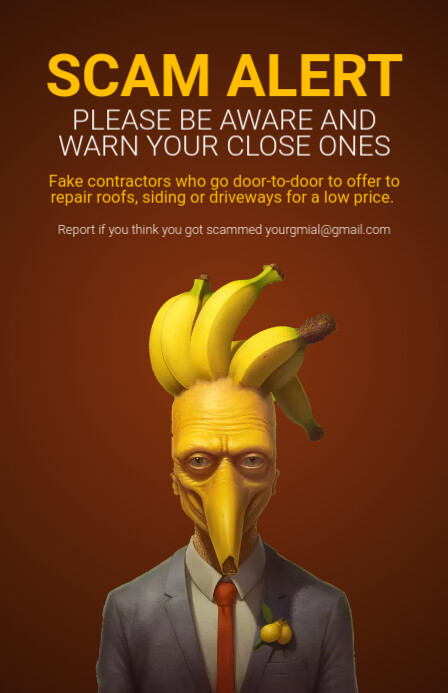 Free scam alert flyer for local community Template | PosterMyWall