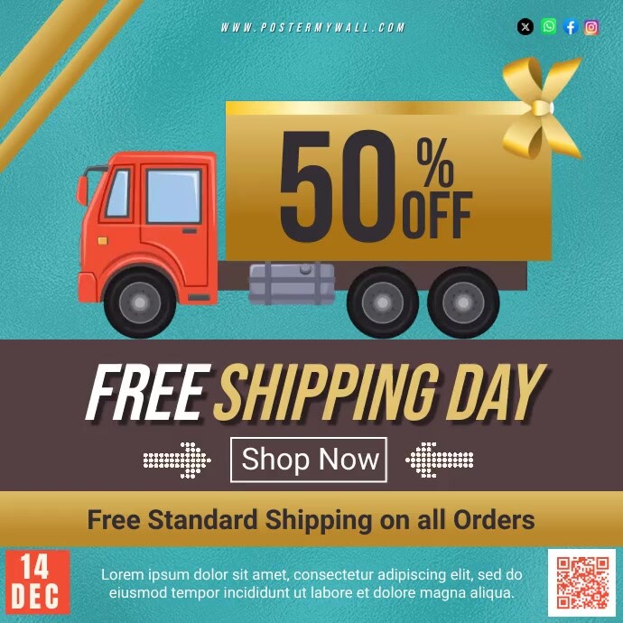Copy of Free shipping Day PosterMyWall