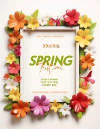 Free Spring event flyer template