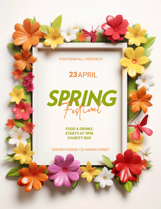 Plantilla de Free Spring event flyer template | PosterMyWall
